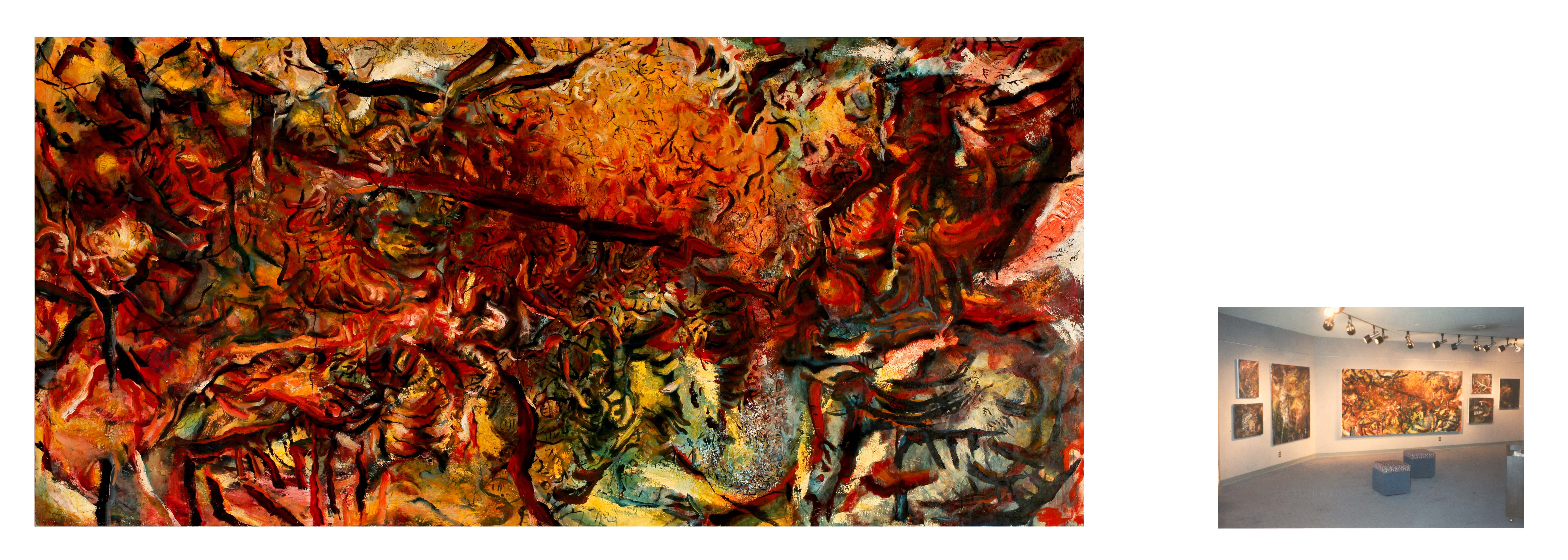 Yellow River Series II, 68 x 144 inches, Oil on Canvas, 1990
